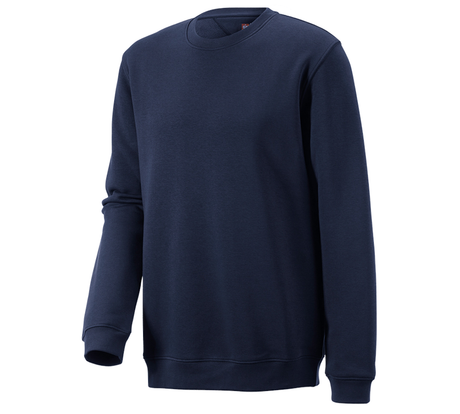 Primary image e.s. Sweatshirt poly cotton, long fit navy