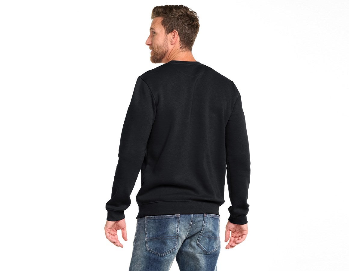 Additional image 1 e.s. Sweatshirt poly cotton, long fit black