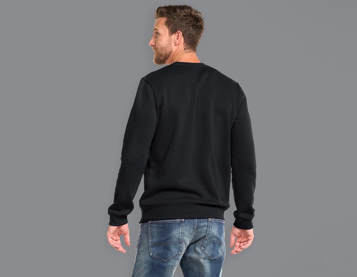 Additional image 1 e.s. Sweatshirt poly cotton, long fit black