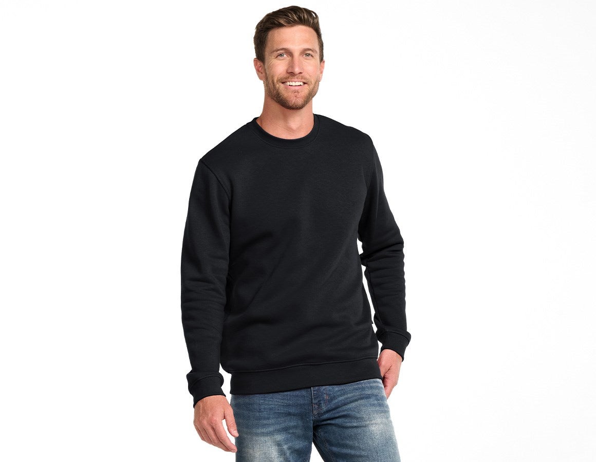 Main action image e.s. Sweatshirt poly cotton, long fit black