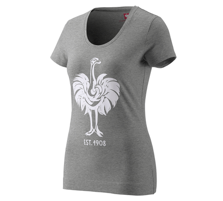 Primary image e.s. T-shirt 1908, ladies' grey melange/white