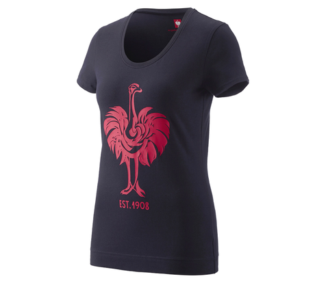 Primary image e.s. T-shirt 1908, ladies' navy/berry
