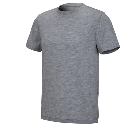 Primary image e.s. T-shirt Merino light grey melange