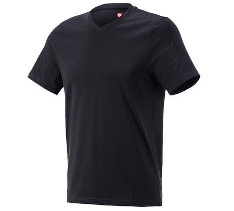 Primary image e.s. T-shirt cotton V-Neck black