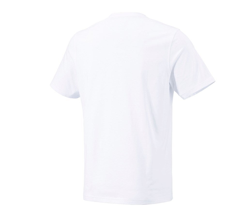 Secondary image e.s. T-shirt cotton V-Neck white