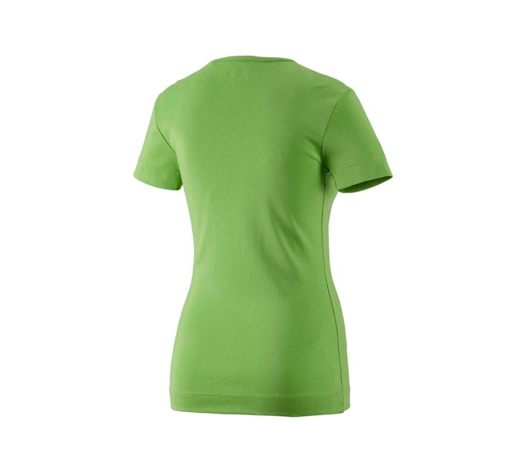 Secondary image e.s. T-shirt cotton V-Neck, ladies' seagreen