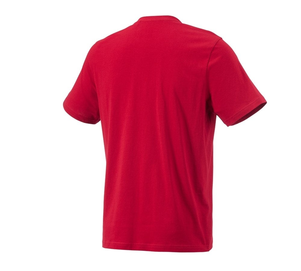 Secondary image e.s. T-shirt cotton light fiery red