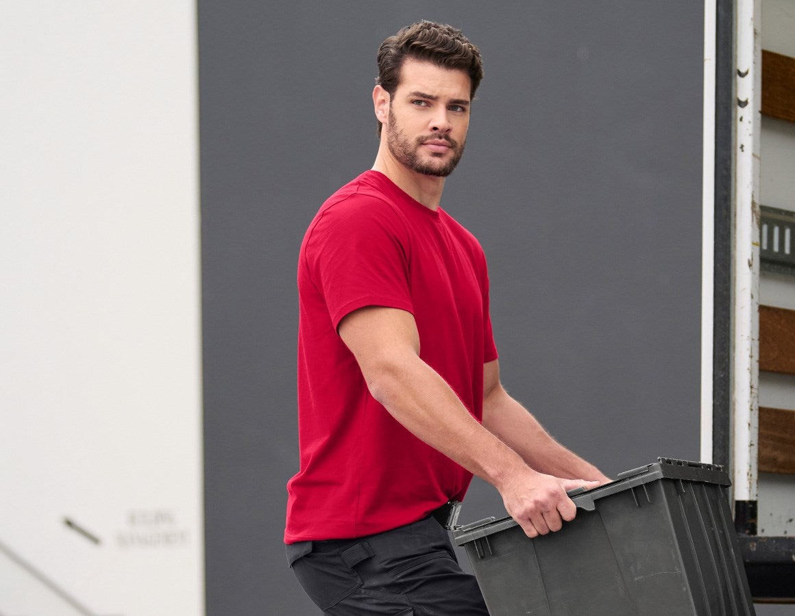 Additional image 1 e.s. T-shirt cotton light fiery red