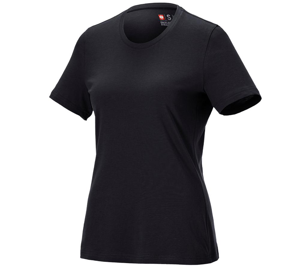 Primary image e.s. T-shirt cotton light, ladies' black