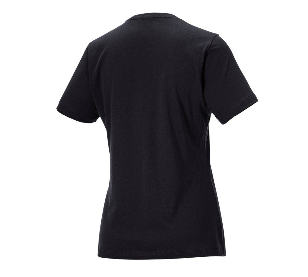 Secondary image e.s. T-shirt cotton light, ladies' black