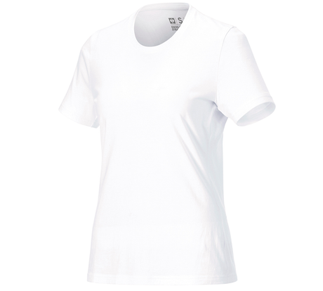Primary image e.s. T-shirt cotton light, ladies' white