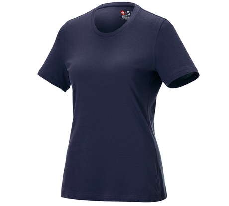 Primary image e.s. T-shirt cotton light, ladies' navy