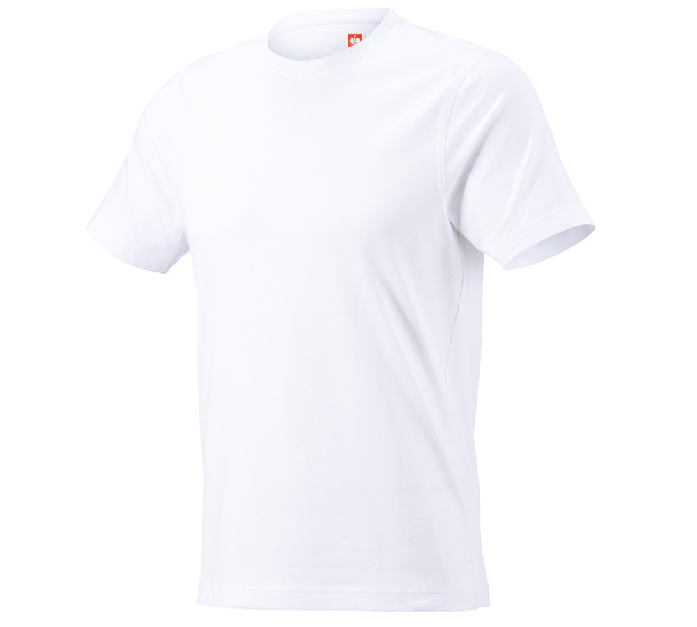 Primary image e.s. T-shirt cotton, slim fit white