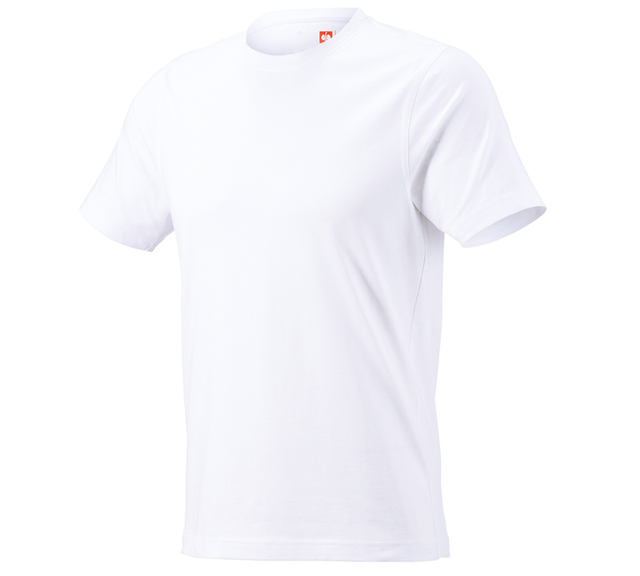 Primary image e.s. T-shirt cotton, slim fit white