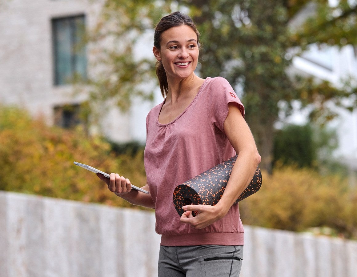 Additional image 1 e.s. T-shirt cotton slub, ladies' antiquepink