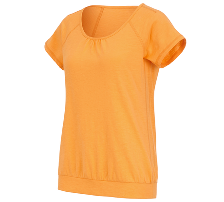 Primary image e.s. T-shirt cotton slub, ladies' lightorange