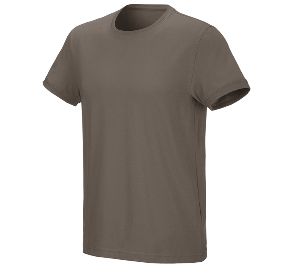Primary image e.s. T-shirt cotton stretch stone