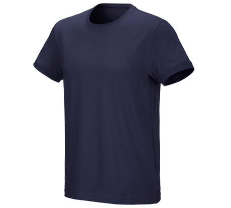 Primary image e.s. T-shirt cotton stretch navy