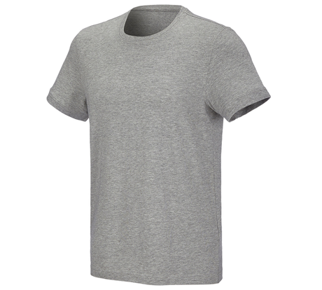 Primary image e.s. T-shirt cotton stretch grey melange