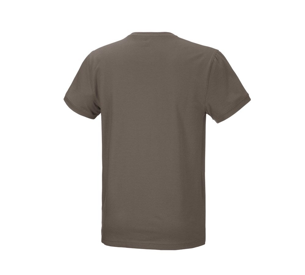 Secondary image e.s. T-shirt cotton stretch stone
