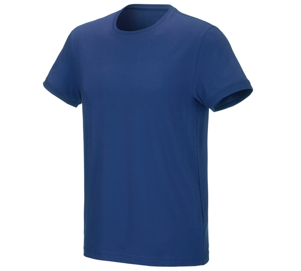 Primary image e.s. T-shirt cotton stretch alkaliblue