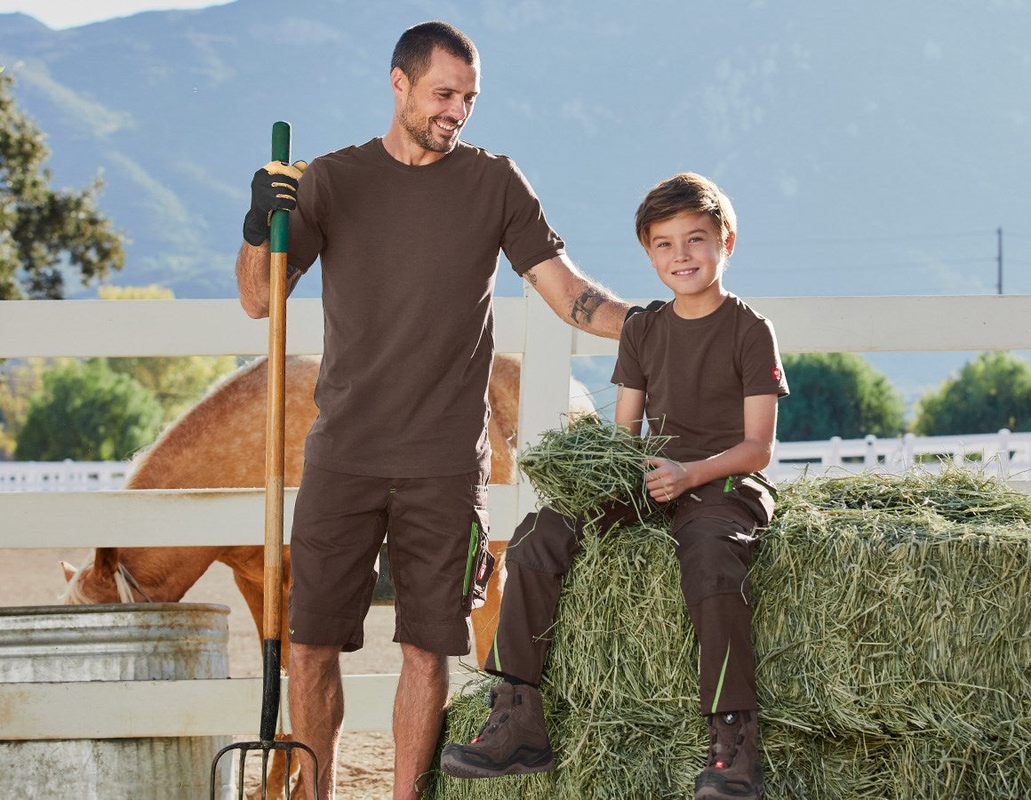 Additional image 1 e.s. T-shirt cotton stretch chestnut