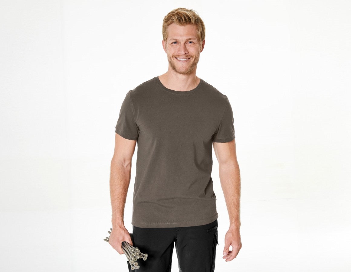 Additional image 3 e.s. T-shirt cotton stretch stone