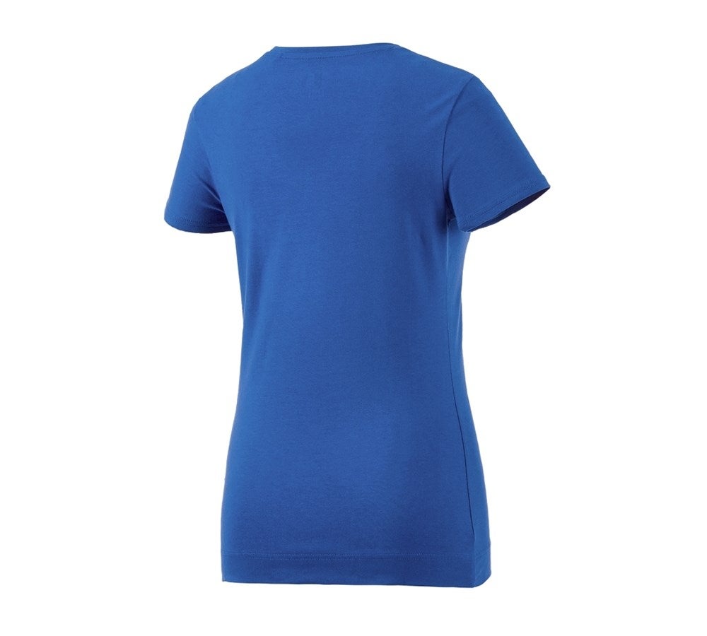 Secondary image e.s. T-shirt cotton stretch, ladies' gentianblue