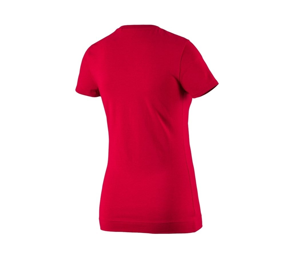 Secondary image e.s. T-shirt cotton stretch, ladies' fiery red