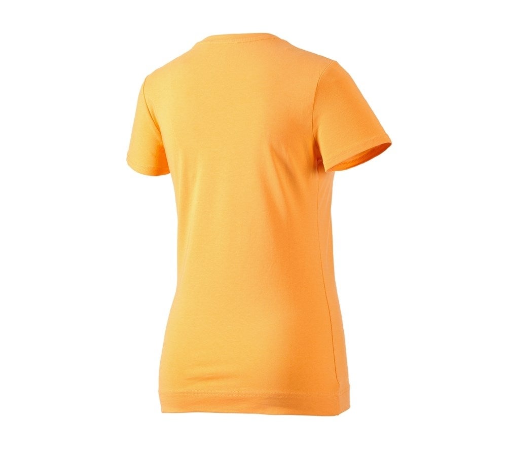 Secondary image e.s. T-shirt cotton stretch, ladies' lightorange