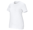 Primary image e.s. T-shirt cotton stretch, ladies', plus fit white