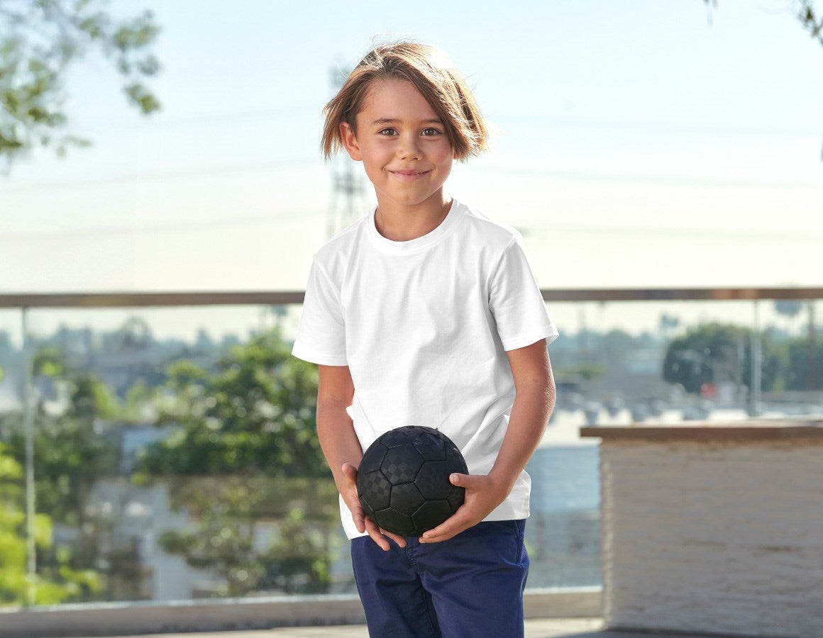 Additional image 1 e.s. T-Shirt cotton stretch, children's white
