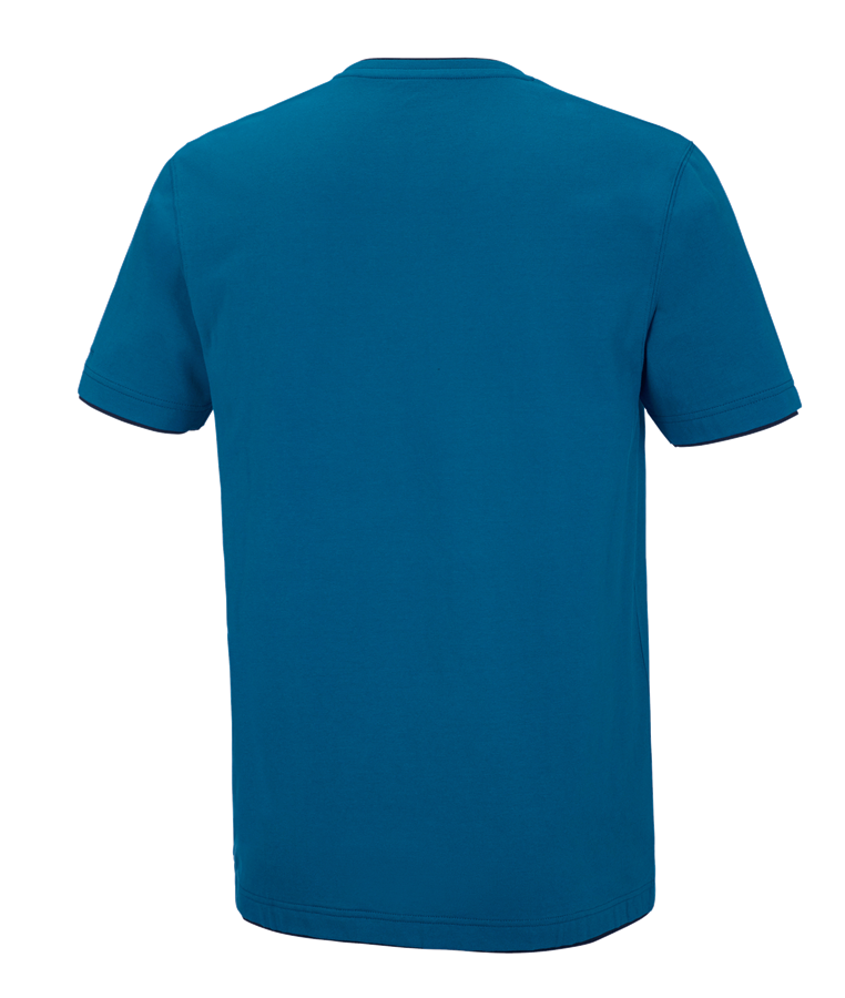 Secondary image e.s. T-shirt cotton stretch Layer atoll/navy