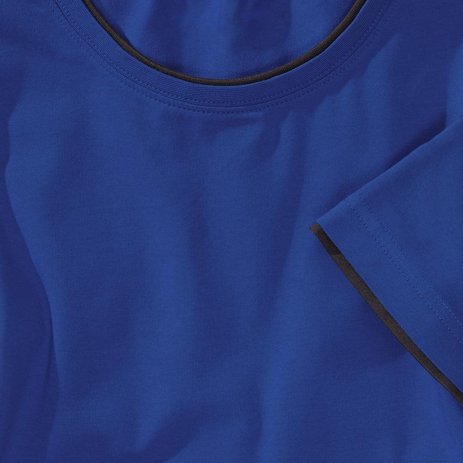 Detailed image e.s. T-shirt cotton stretch Layer royal/black