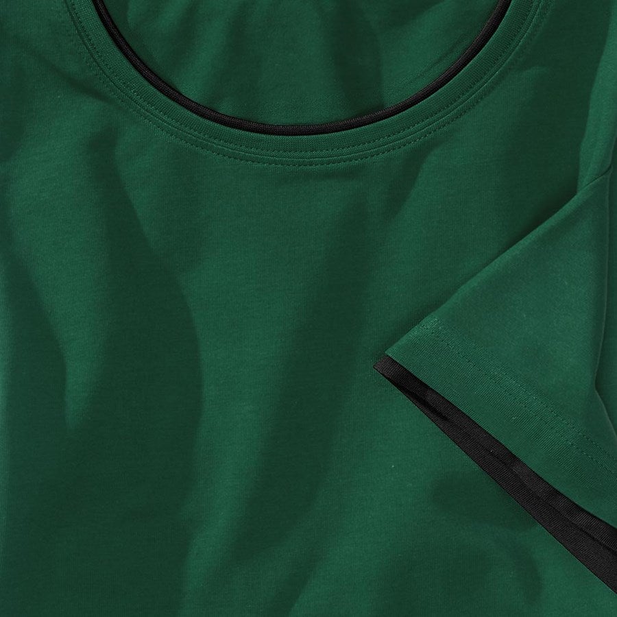 Detailed image e.s. T-shirt cotton stretch Layer green/black