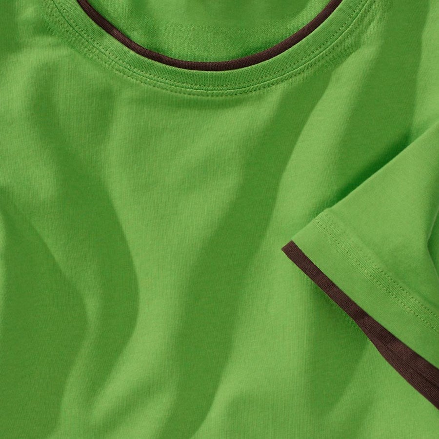 Detailed image e.s. T-shirt cotton stretch Layer seagreen/chestnut