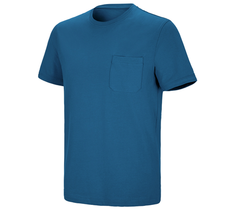 Primary image e.s. T-shirt cotton stretch Pocket atoll