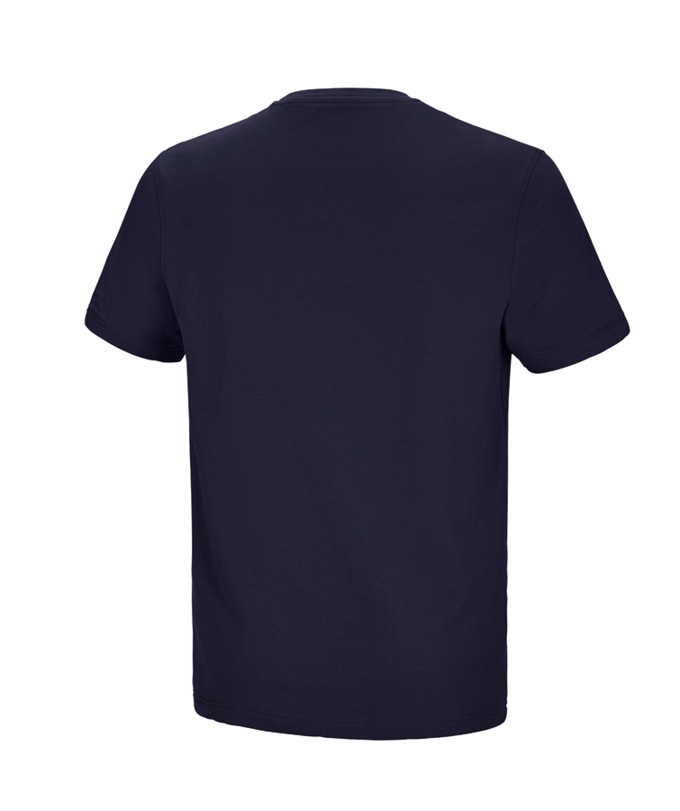 Secondary image e.s. T-shirt cotton stretch Pocket navy