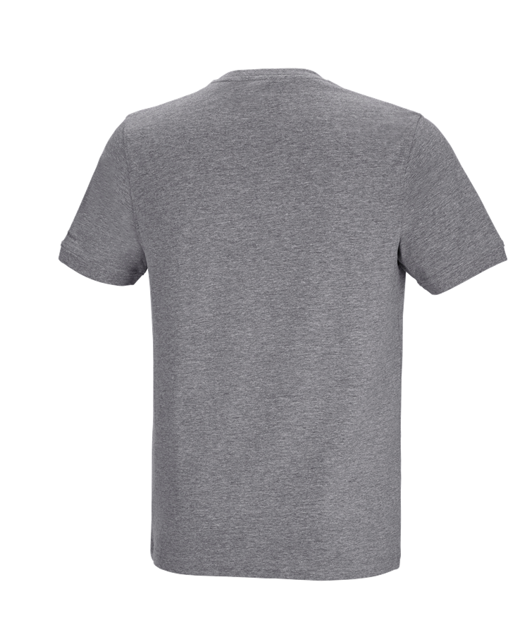 Secondary image e.s. T-shirt cotton stretch Pocket grey melange