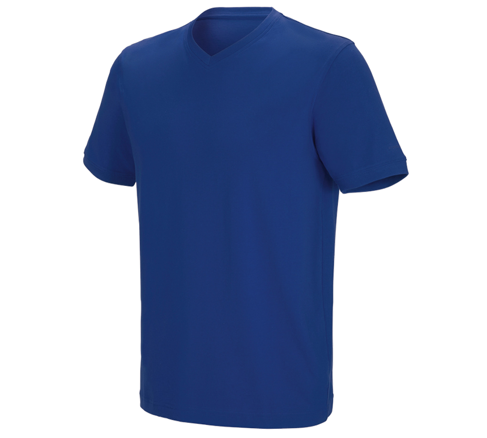 Primary image e.s. T-shirt cotton stretch V-Neck royal