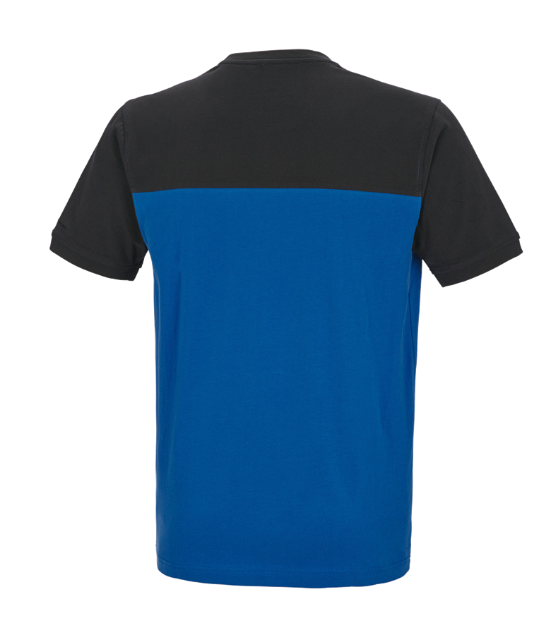 Secondary image e.s. T-shirt cotton stretch bicolor gentianblue/graphite