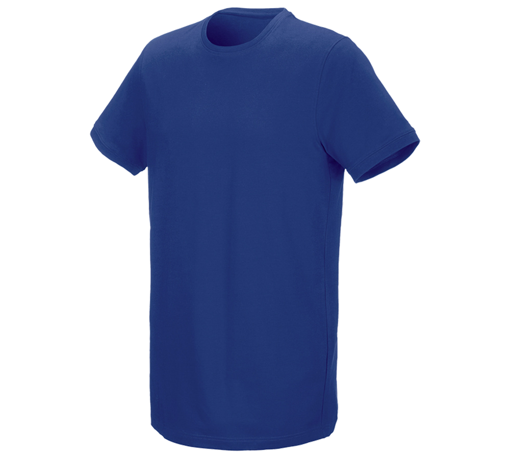 Primary image e.s. T-shirt cotton stretch, long fit royal