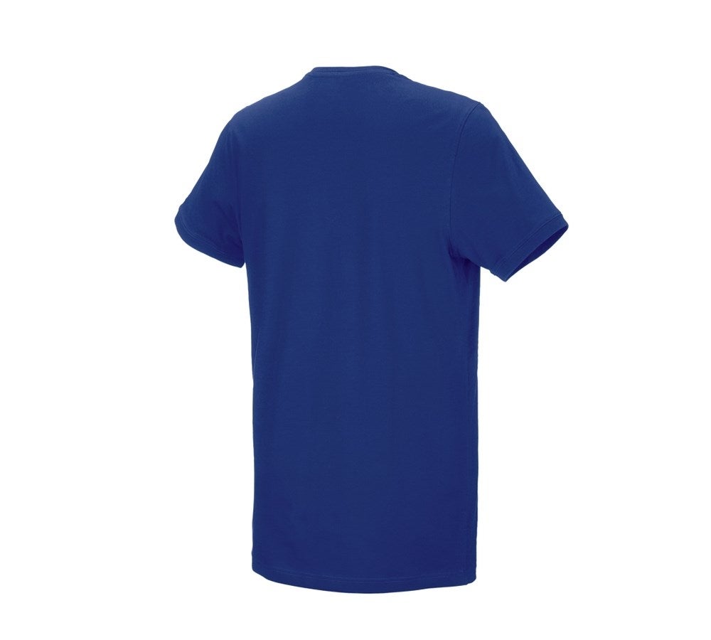 Secondary image e.s. T-shirt cotton stretch, long fit royal