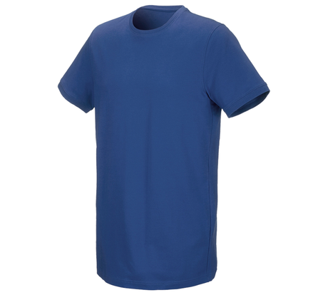 Primary image e.s. T-shirt cotton stretch, long fit alkaliblue