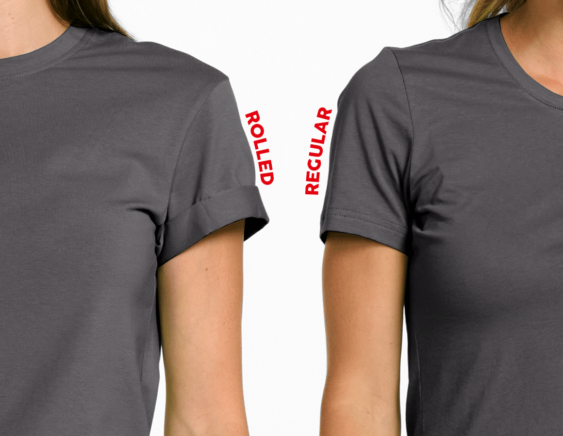 Additional image 3 e.s. T-shirt cotton stretch rolled sleeve, ladies white