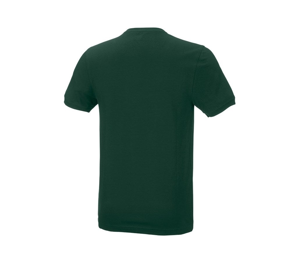Secondary image e.s. T-shirt cotton stretch, slim fit green