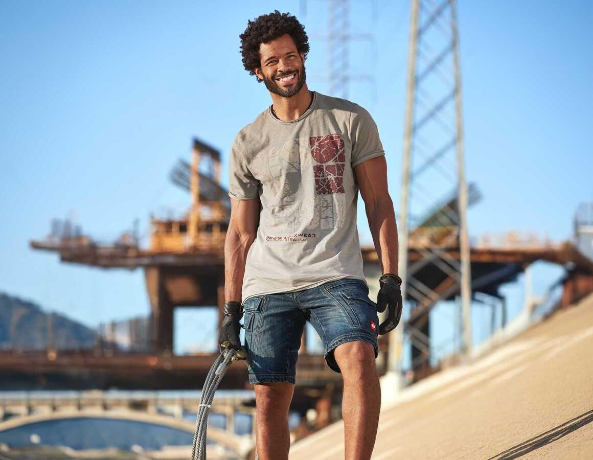 Additional image 1 e.s. T-Shirt denim workwear taupe vintage