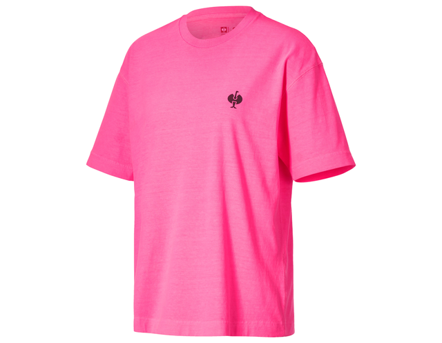Primary image e.s. T-shirt neon, ladies' neonpink vintage