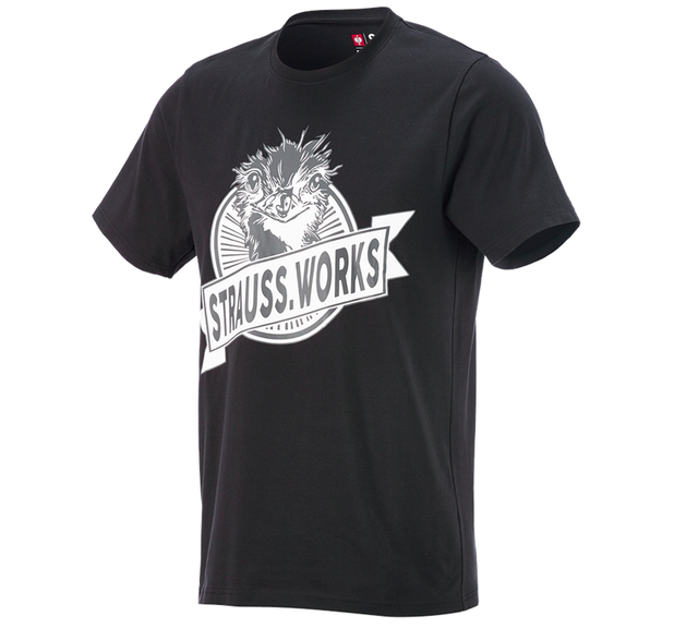 Primary image e.s. T-shirt strauss works black/white