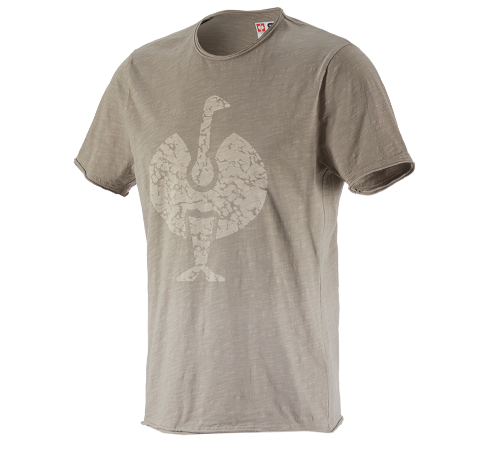 Primary image e.s. T-Shirt workwear ostrich taupe vintage